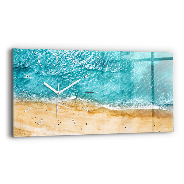 Horloge rectangulaire horizontale Personnes sur la plage