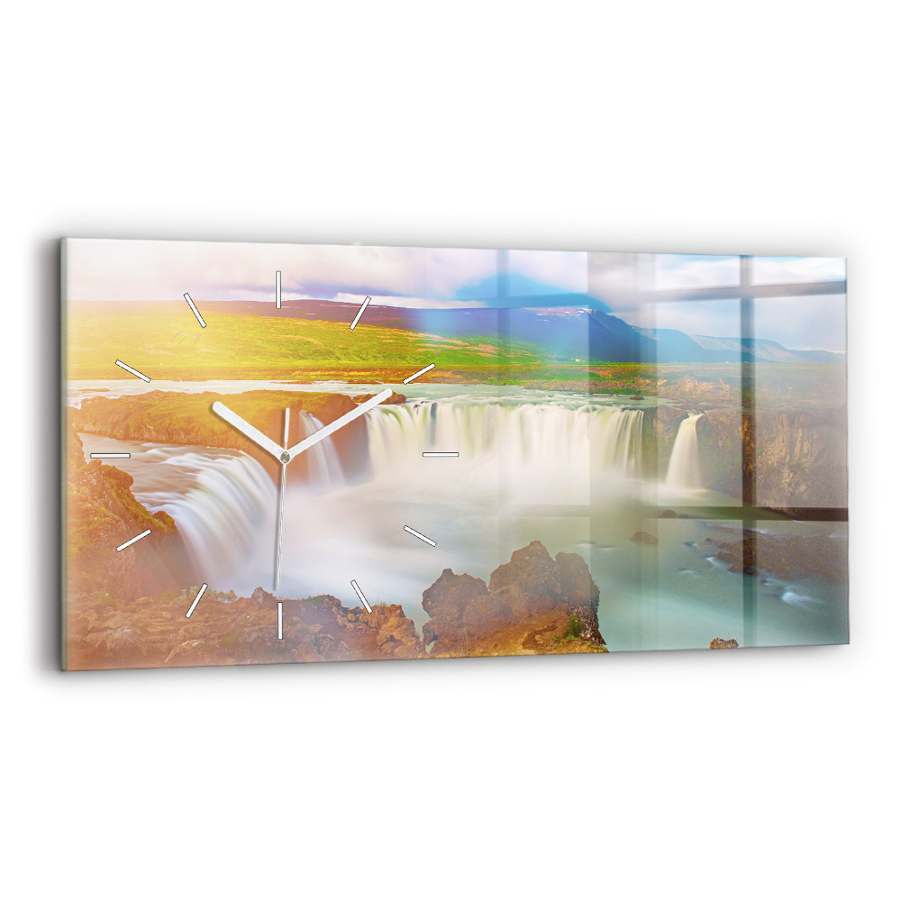 Horloge horizontale en verre Godafoss en Islande