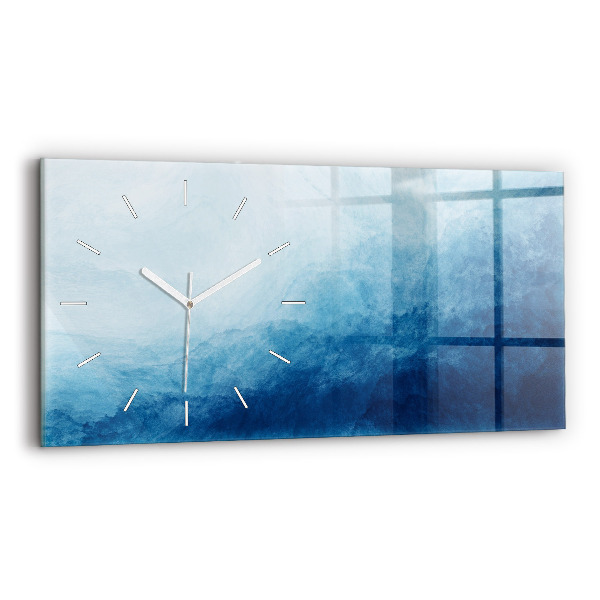 Horloge murale horizontale Eau abstraite