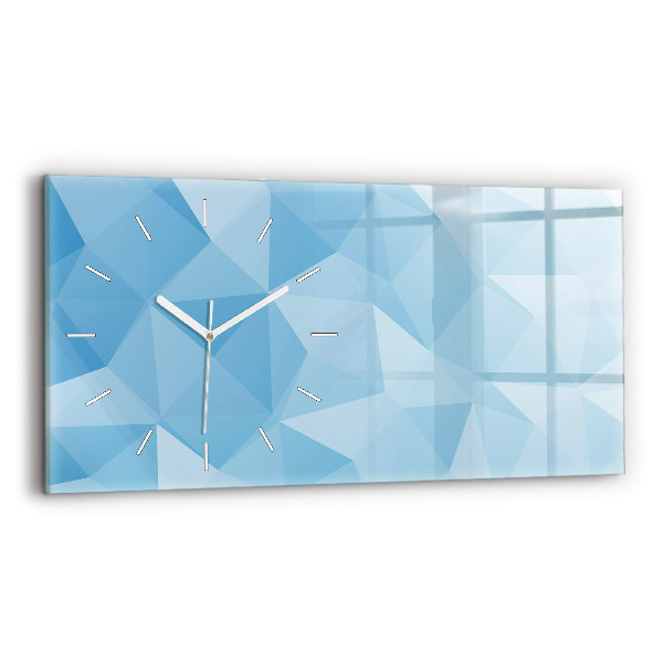 Horloge horizontale en verre Triangles abstrait