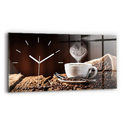 Horloge horizontale en verre Coupe de café