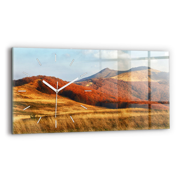 Horloge rectangulaire horizontale Paysage de montagne en automne