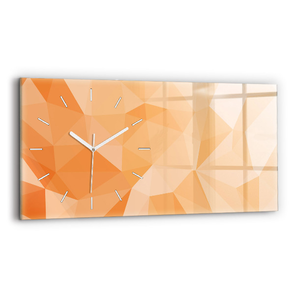 Horloge horizontale en verre Triangles abstraits