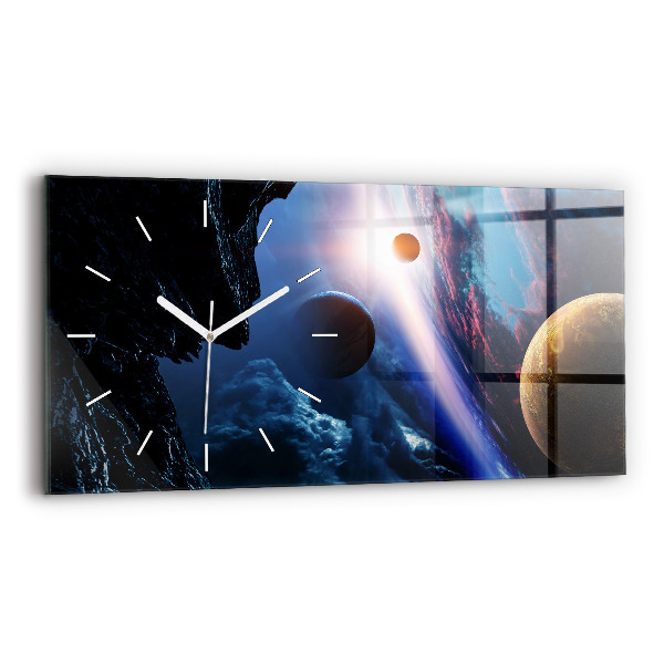 Horloge horizontale en verre Grande galaxie