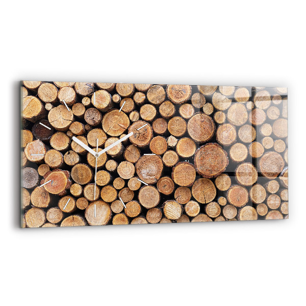 Horloge rectangulaire horizontale Anneaux d'arbres