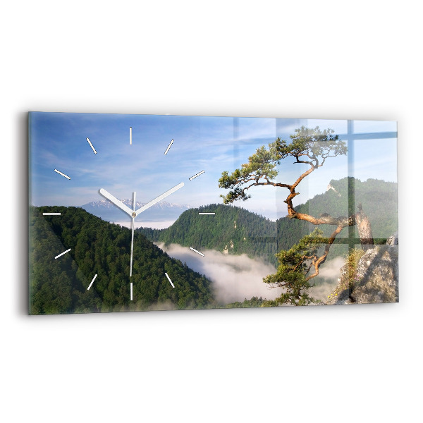 Horloge horizontale en verre Pic Sokolica dans les montagnes Pieniny