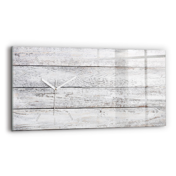 Horloge murale horizontale Planches peintes