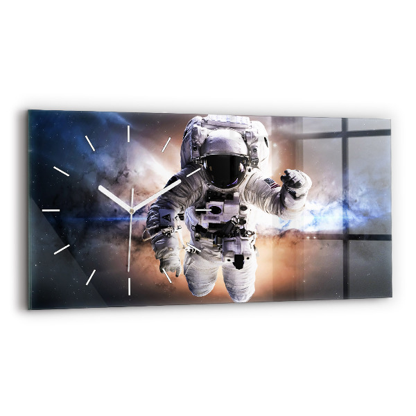 Horloge rectangulaire horizontale Astronaute dans l'espace