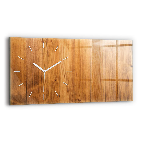 Horloge murale horizontale Planches en bois