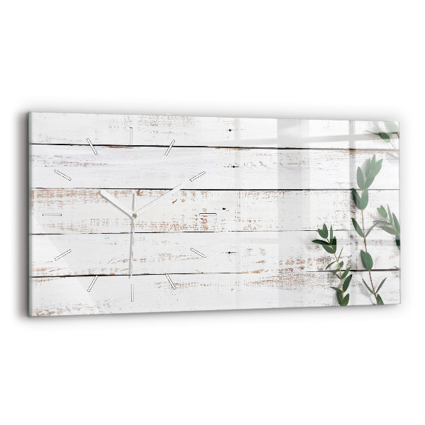 Horloge rectangulaire horizontale Planches en bois