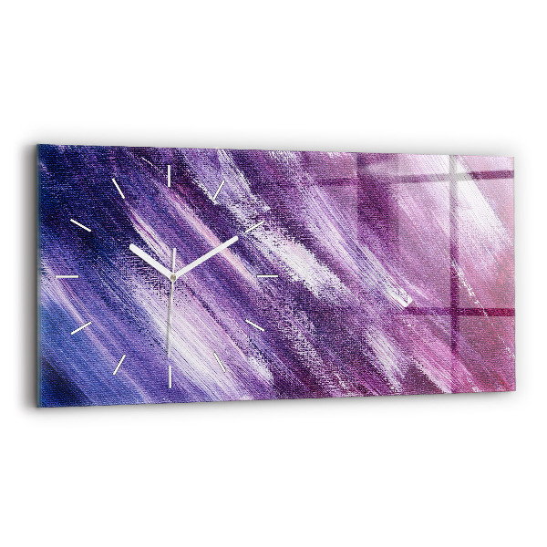 Horloge murale horizontale Texture de peinture acrylique