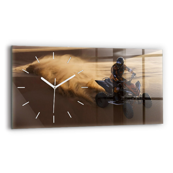 Horloge rectangulaire horizontale Quad dans le désert