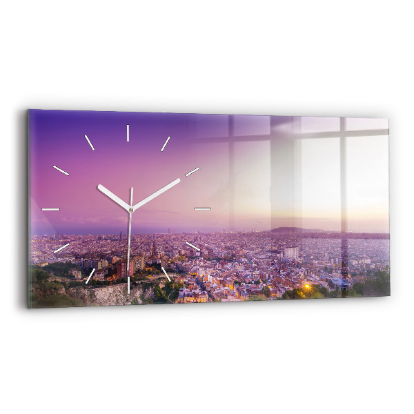 Horloge rectangulaire horizontale Barcelone Bunkers El Carmel