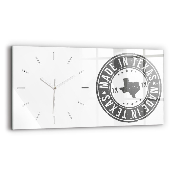 Horloge rectangulaire horizontale Timbre du Texas