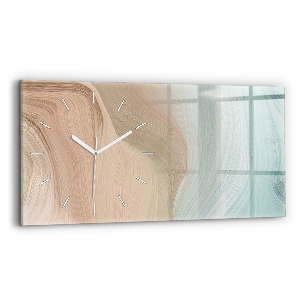 Horloge rectangulaire horizontale Abstraction de vagues