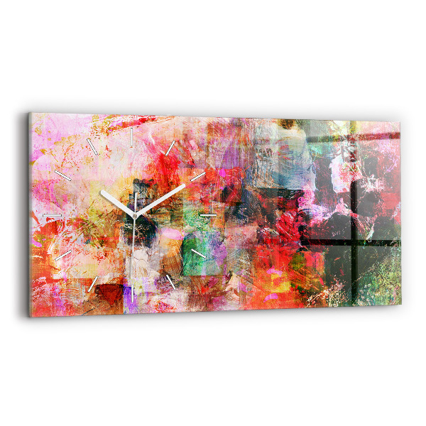 Horloge rectangulaire horizontale Composition abstraite