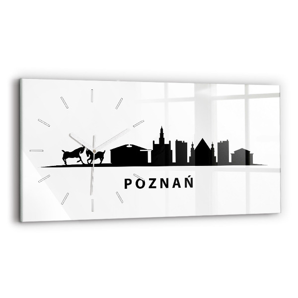 Horloge rectangulaire horizontale Graphique de l'horizon de Poznan