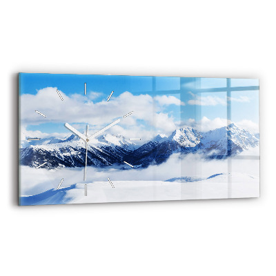 Horloge rectangulaire horizontale Panorama de montagnes