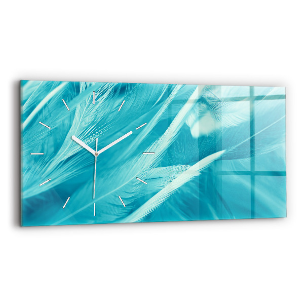 Horloge rectangulaire horizontale Vert turquoise vintage