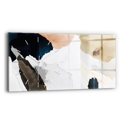 Horloge murale horizontale Abstrait taches