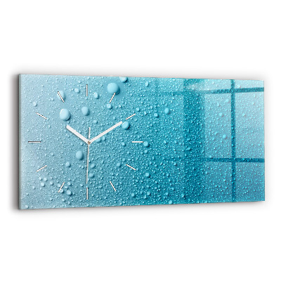 Horloge rectangulaire horizontale Gouttes d'eau