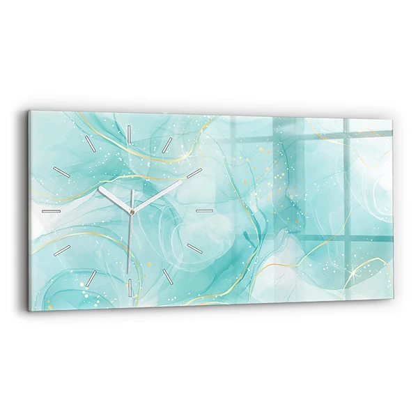 Horloge rectangulaire horizontale Marbre abstrait