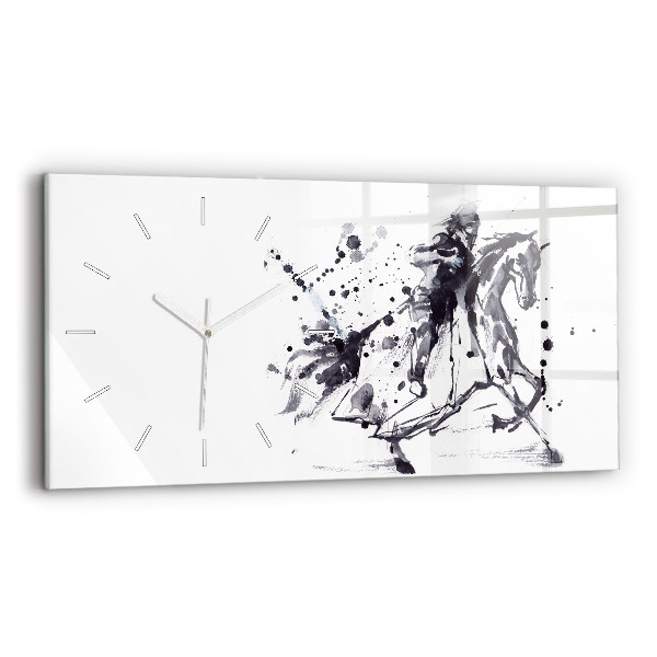 Horloge rectangulaire horizontale Chevalier à cheval