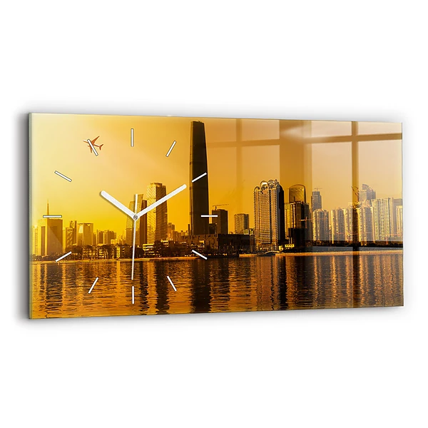 Horloge horizontale en verre Rivière Zhujiang, Chine