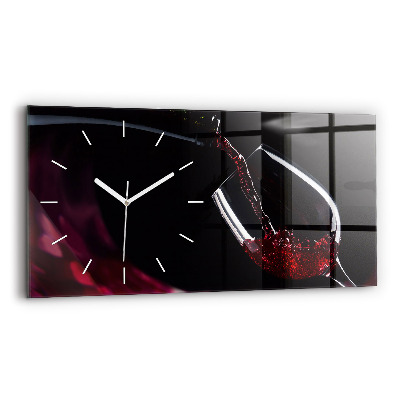 Horloge horizontale en verre Vin