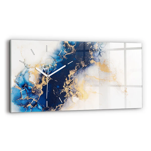 Horloge murale horizontale Motif de marbre