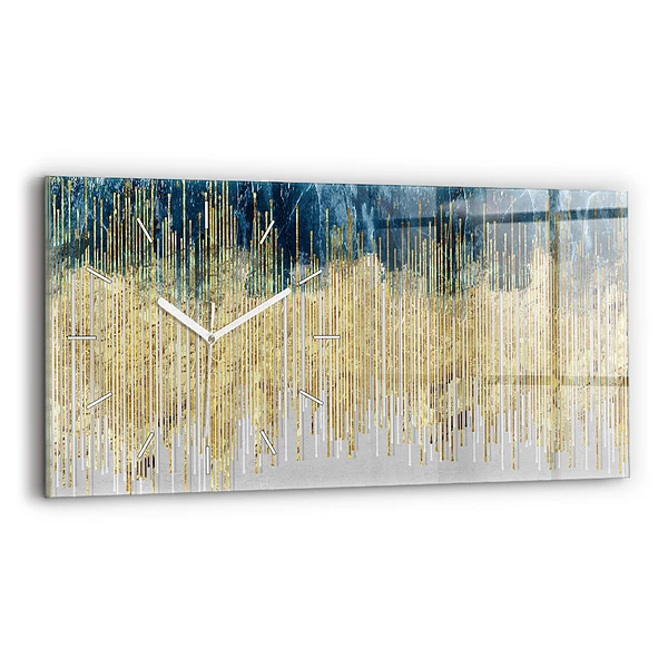Horloge horizontale en verre Motif décoratif