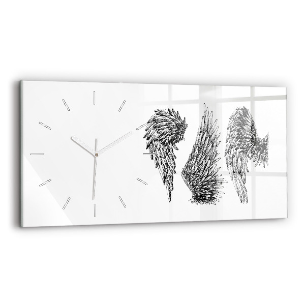 Horloge rectangulaire horizontale Ailes d'ange