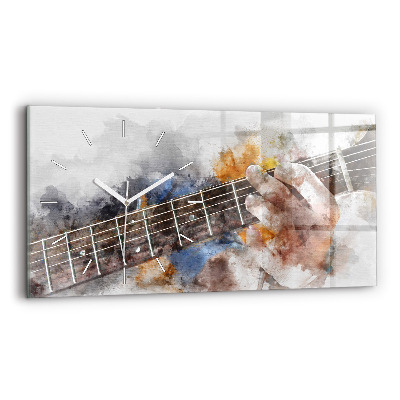 Horloge murale horizontale Guitare
