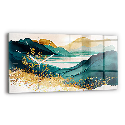 Horloge rectangulaire horizontale Paysage de montagne