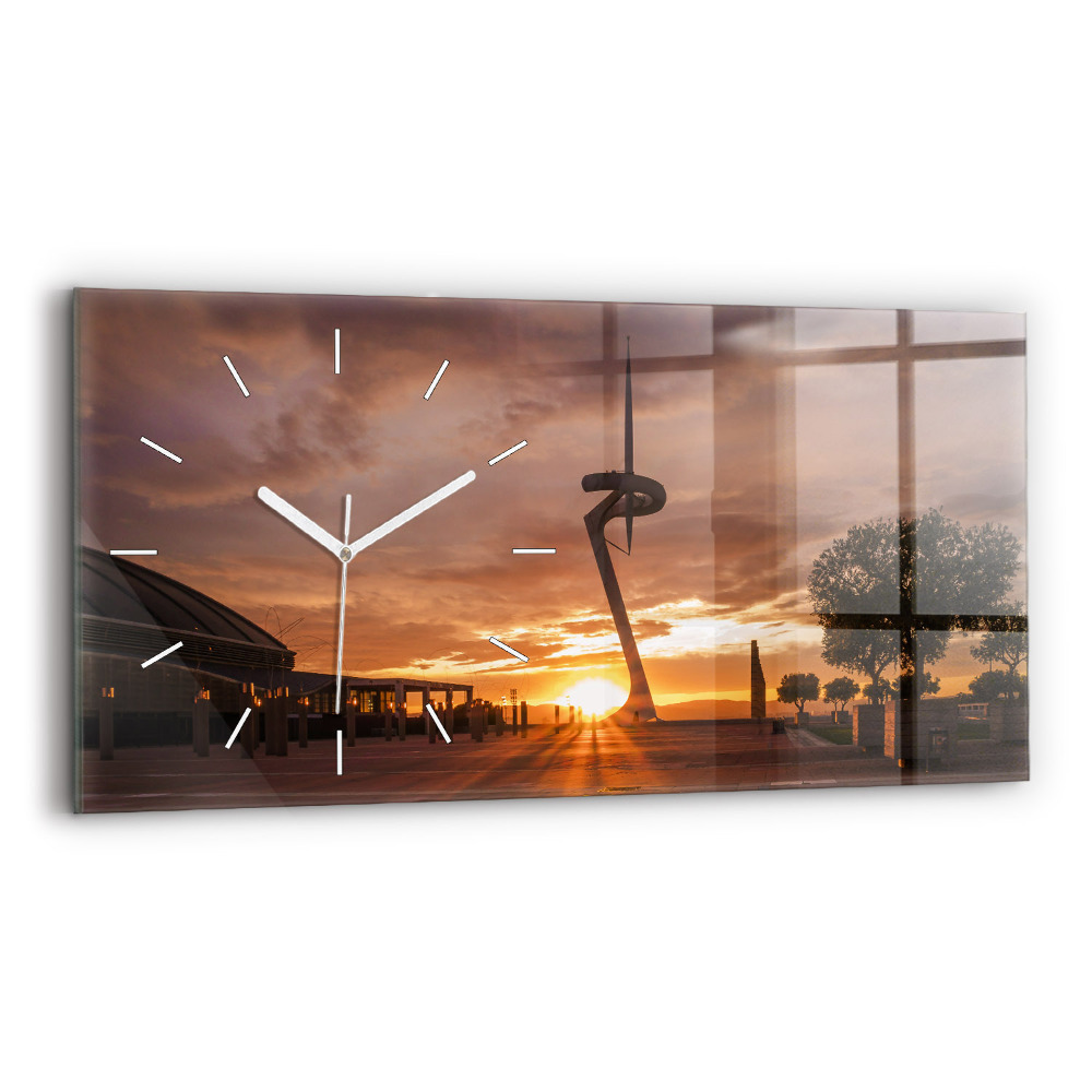 Horloge horizontale en verre Parc olympique de Barcelone