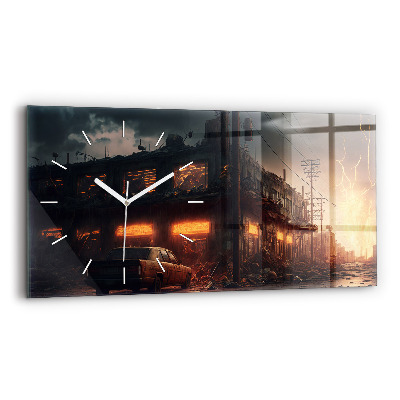 Horloge rectangulaire horizontale Bâtiment apocalyptique