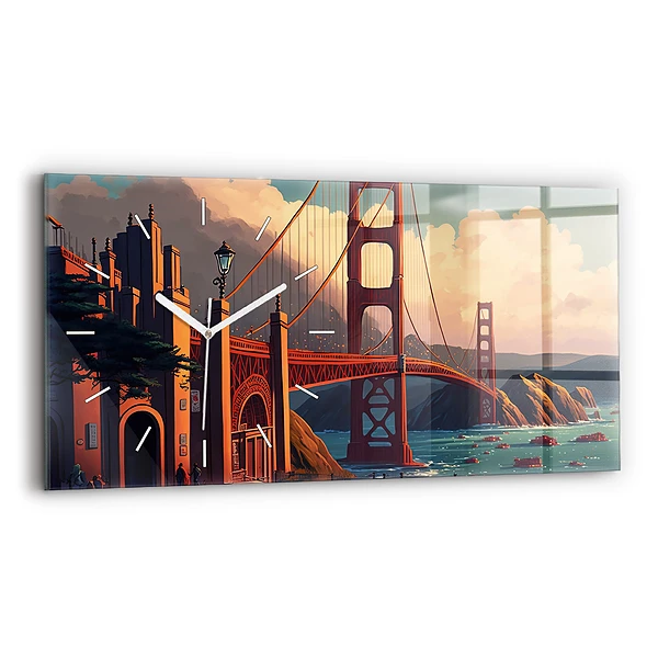 Horloge horizontale en verre Pont de San Francisco