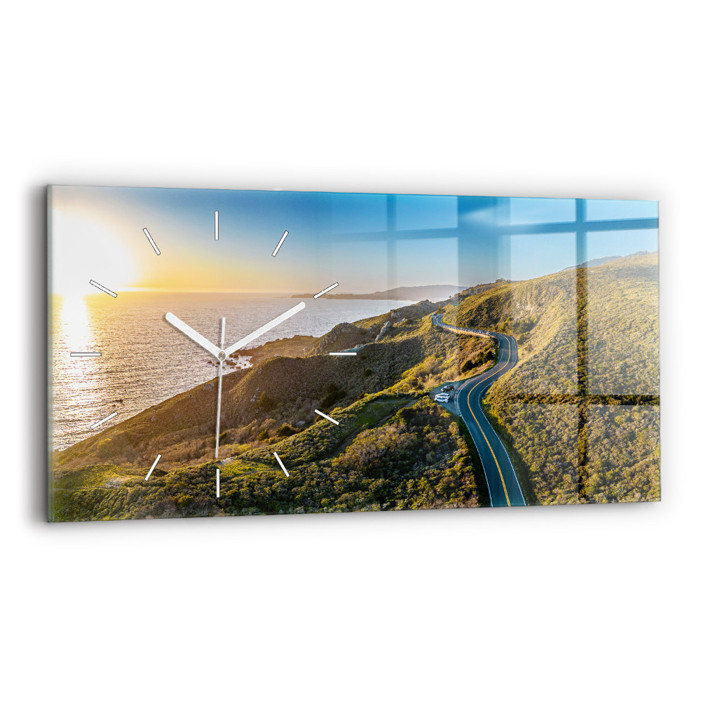 Horloge horizontale en verre Route de San Francisco