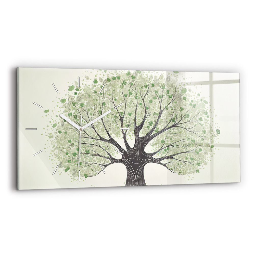 Horloge murale horizontale Grand arbre nature