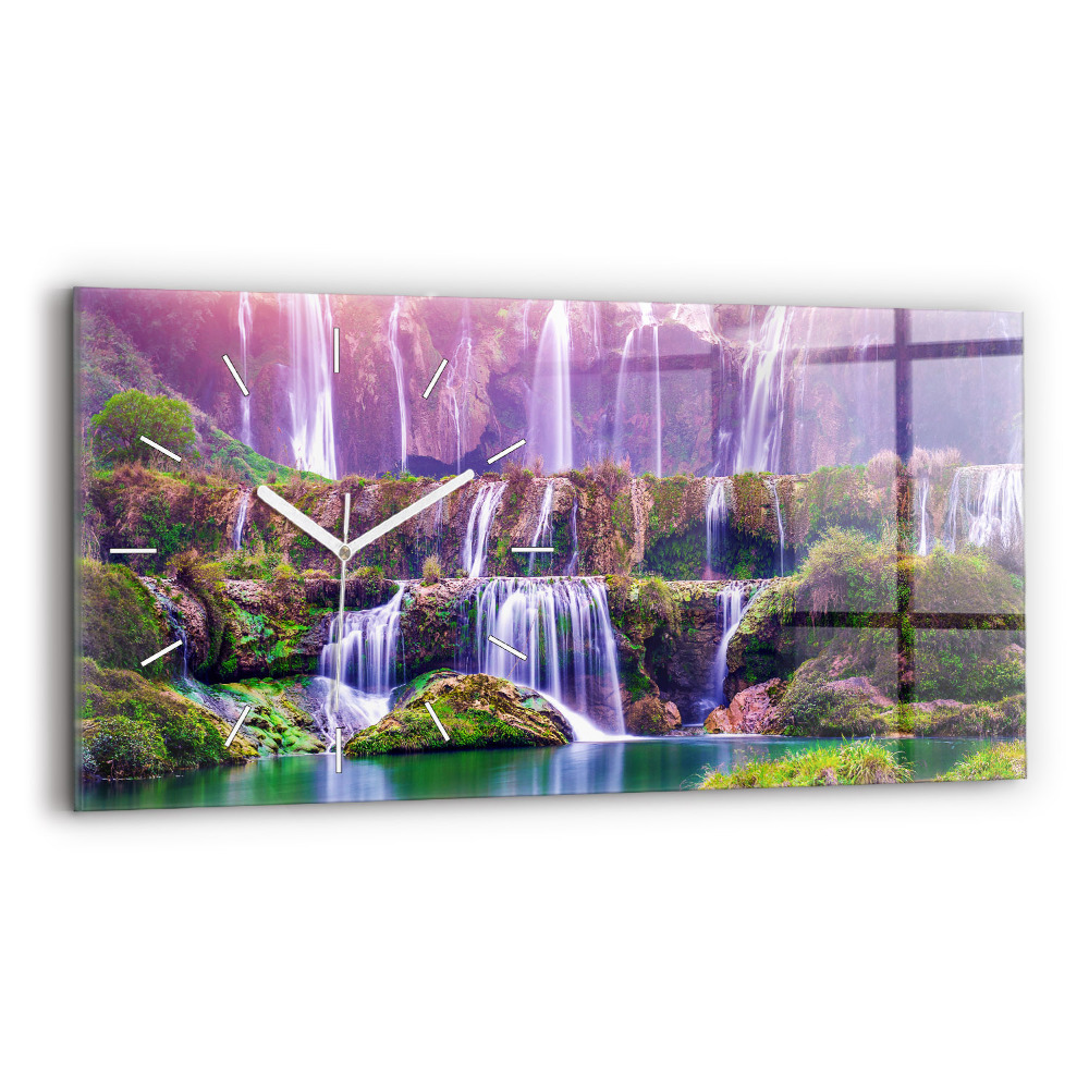 Horloge rectangulaire horizontale Chute d'eau Jiulong Chine