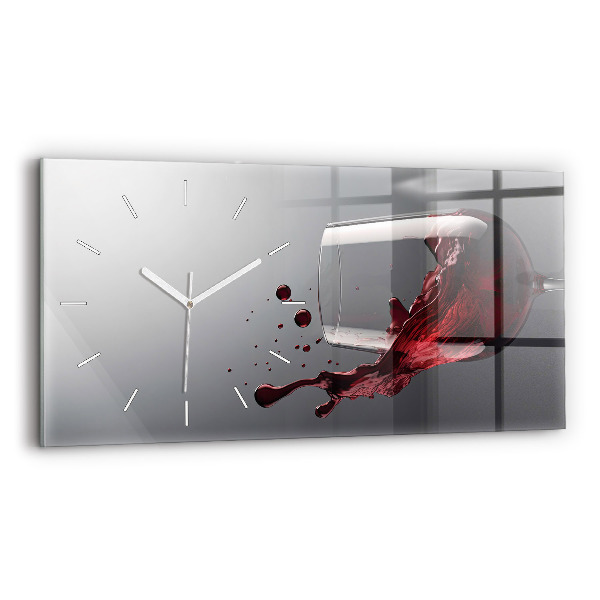 Horloge horizontale en verre Lampe de vin rouge