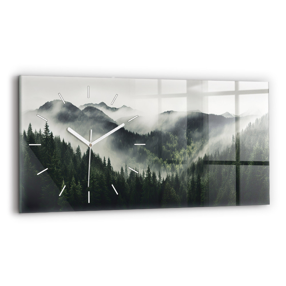 Horloge rectangulaire horizontale Paysage de forêt