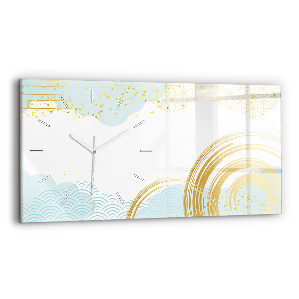 Horloge murale horizontale Motif décoratif