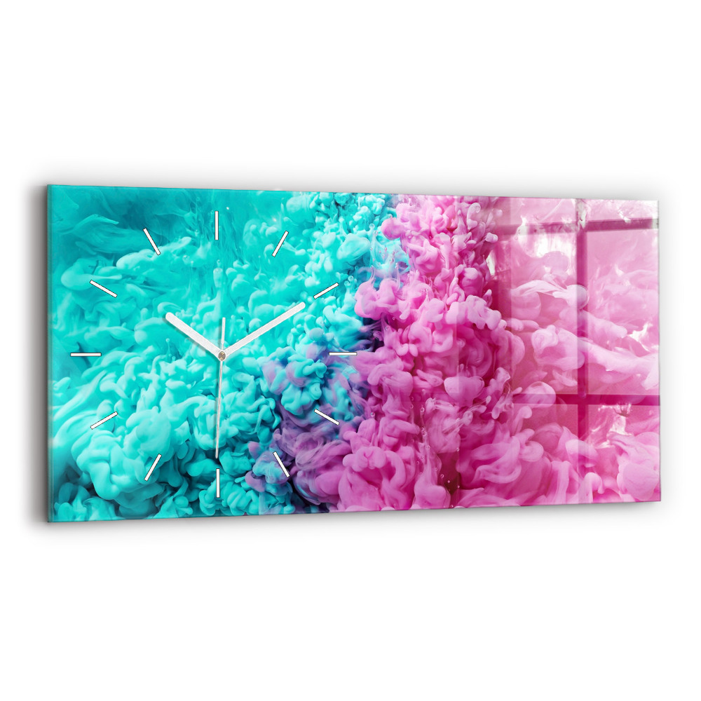 Horloge rectangulaire horizontale Art moderne - taches