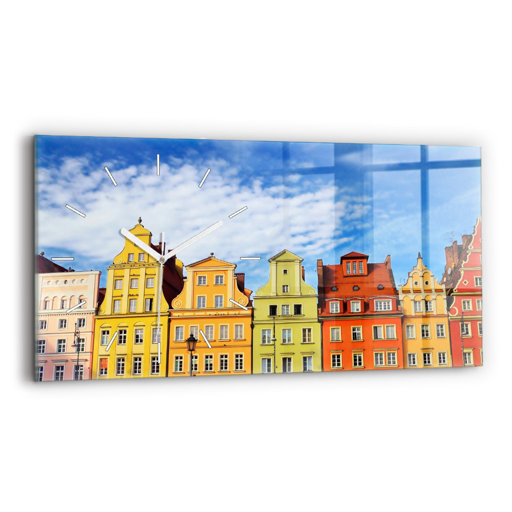 Horloge murale horizontale Wroclaw - Vieille ville
