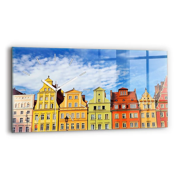 Horloge murale horizontale Wroclaw - Vieille ville