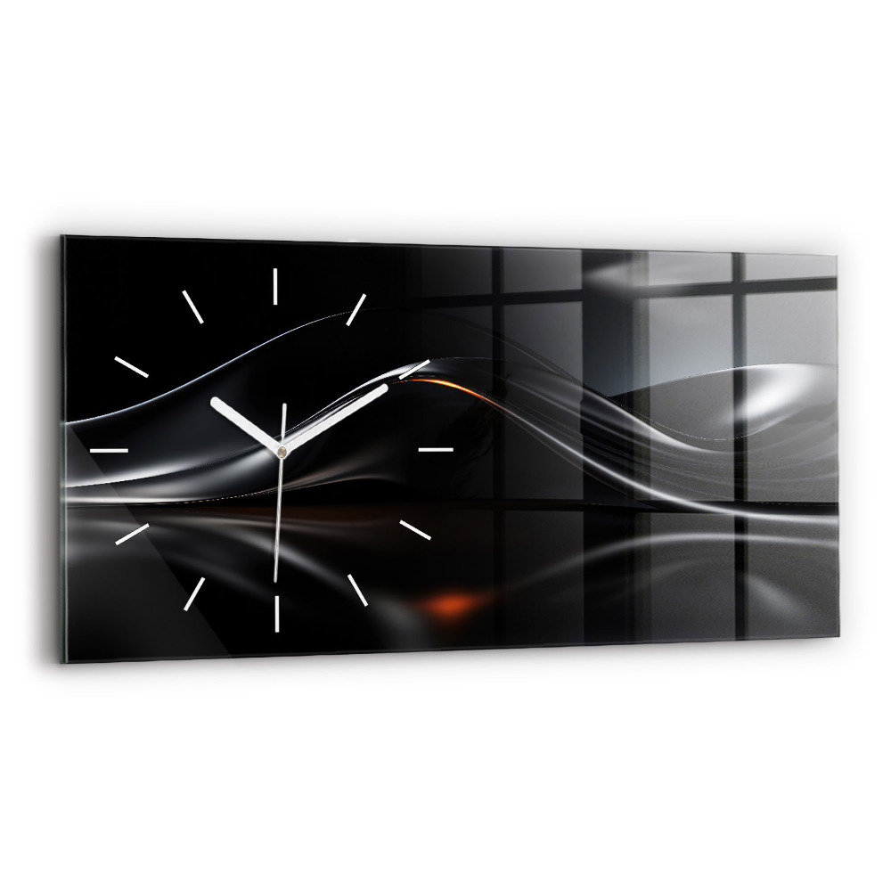 Horloge horizontale en verre Abstrait