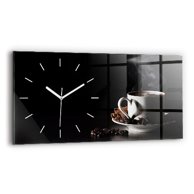 Horloge rectangulaire horizontale Tasse à café