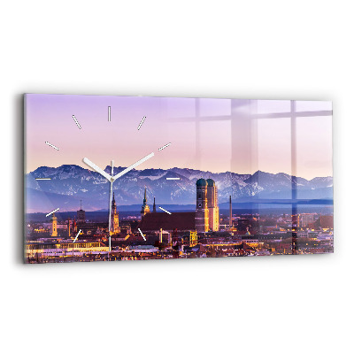 Horloge rectangulaire horizontale Alpes allemandes Munich