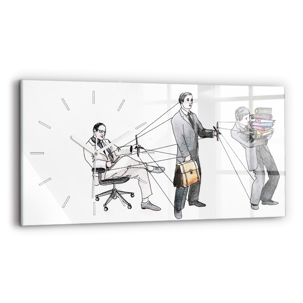 Horloge murale horizontale Personnages en marionnettes